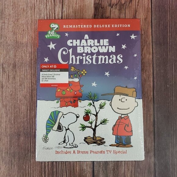 A Charlie Brown Christmas Remastered Deluxe Edition DVD W/ Bonus Peanuts CD New - Picture 1 of 8